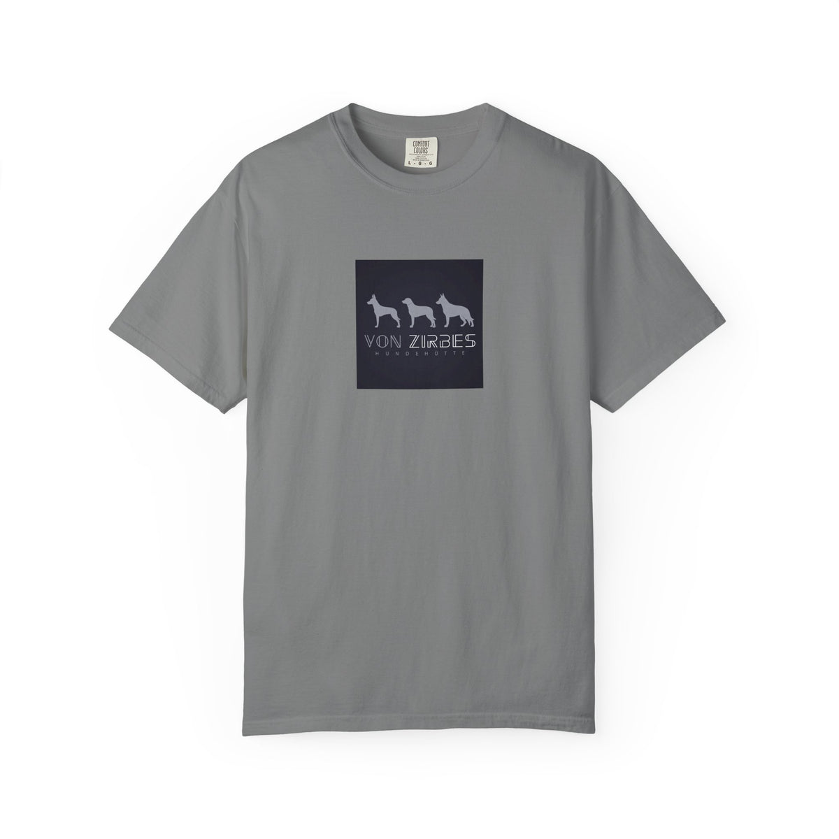 T-Shirt — Von Zirbes Logo Front & “Dogs with purpose.” Back