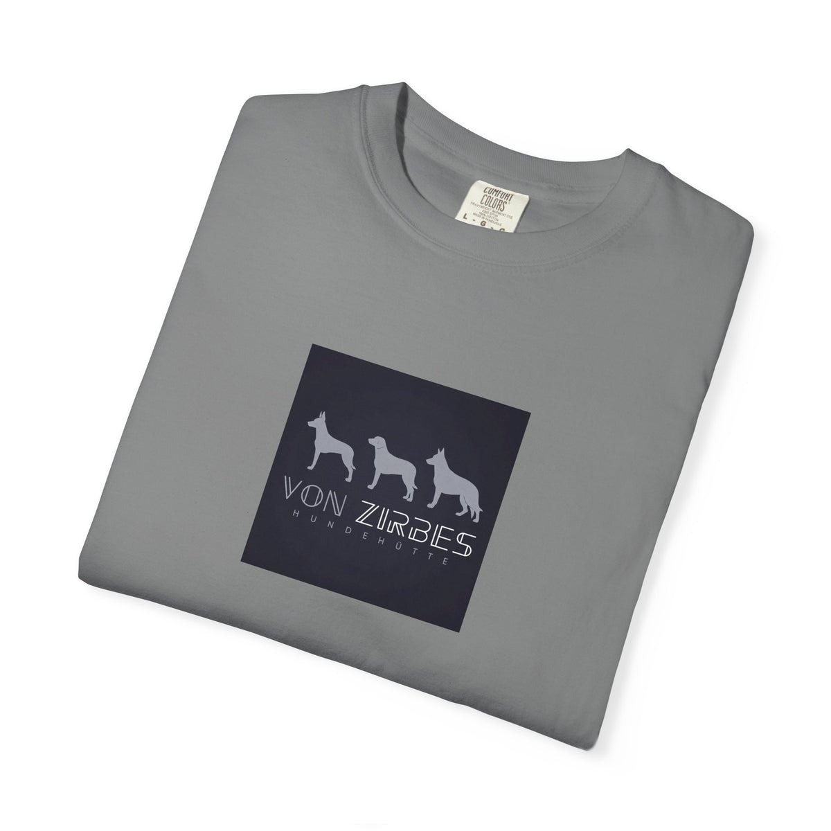 T-Shirt — Von Zirbes Logo Front & “Dogs with purpose.” Back